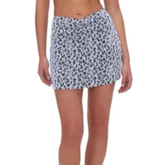Good American Women's Leopard Print Mini Skirt Size S Multicolor - Picture 1 of 7
